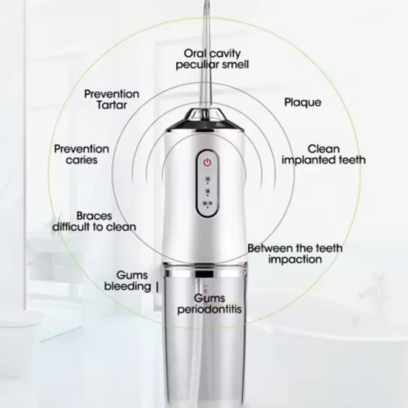 1/3pcs mix Electric Water Flosser Oral Irrigator Protable 4 Jets 3 Modes USB Charging Whitening Cleaning Tools