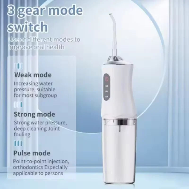 1/3pcs mix Electric Water Flosser Oral Irrigator Protable 4 Jets 3 Modes USB Charging Whitening Cleaning Tools