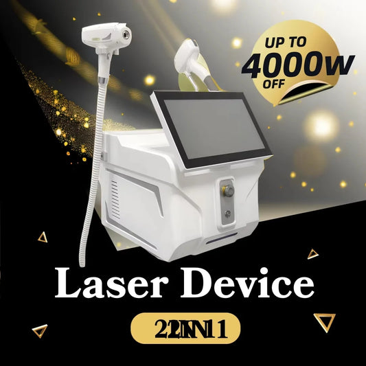 2026 New Soprano 2in1 Q Switch Nd Yag Picosecond Tattoo Removal Pigment Chloasma Diode Laser Ice Hair 4000w